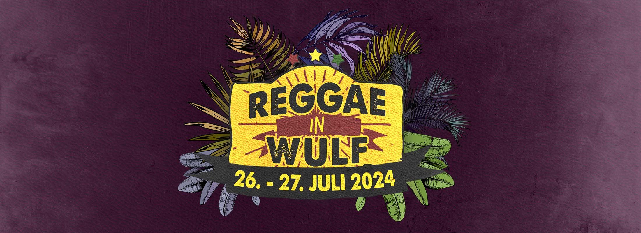 Reggae in Wulf Banner mit Logo